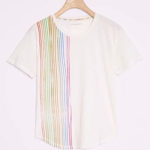 Anthropologie Rainbow Graphic Tee
